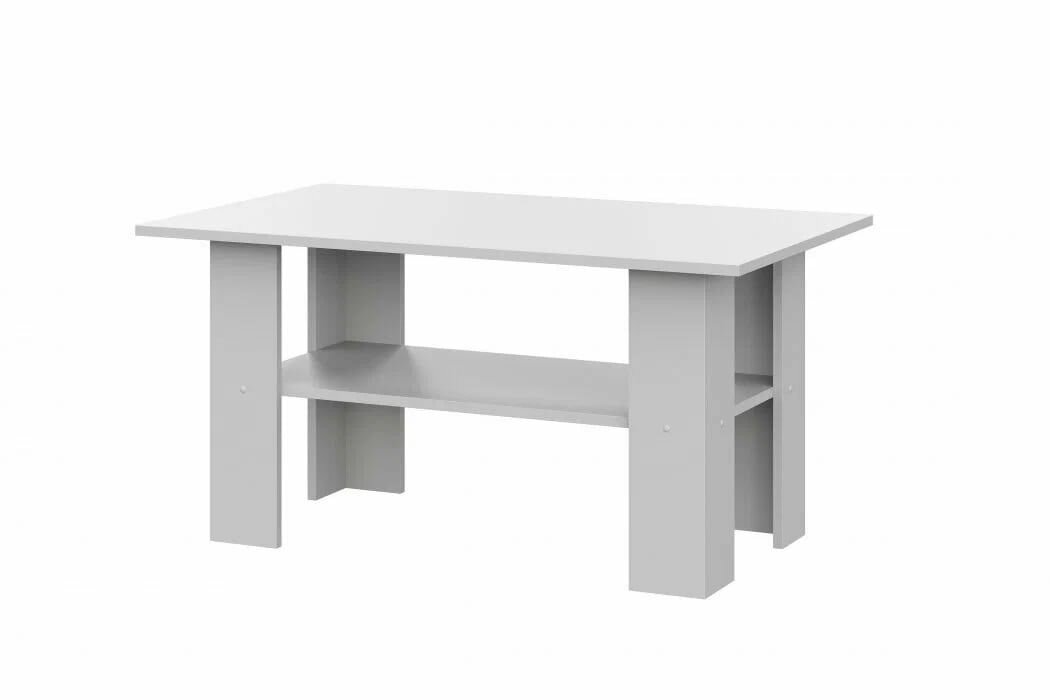 фото Стол журнальный СТЖ-001 Серый ЛДСП с полкой для гостиной, зала, детской, спальни, дома, дачи, офиса 1000х600х500 интерьер-центр