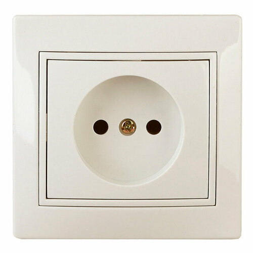 Розетка 1 пост intro plano без заземления слоновая кость 599₽