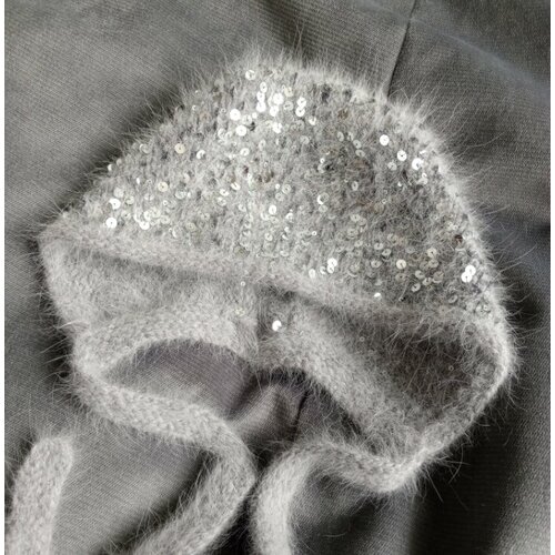 фото Шапка бини petelkof, размер 55, серый