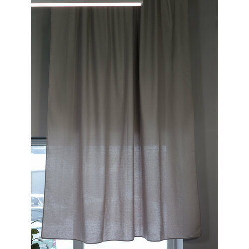 Штора 145х180 хлопок, на ленте Цвет серый