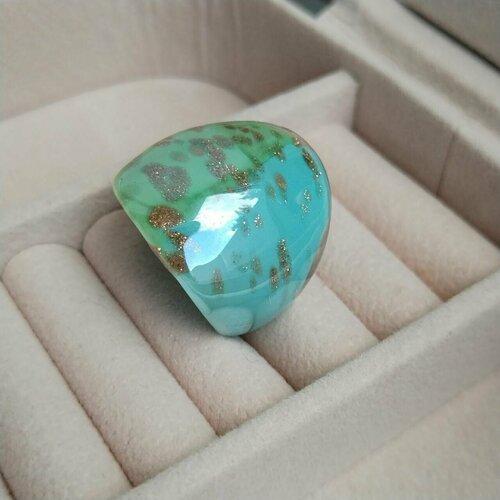 фото Кольцо, размер 17, бирюзовый нет бренда