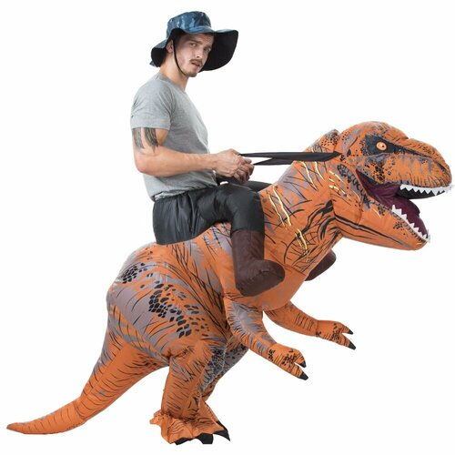 Костюм карнавальный Наездник на динозавре большой воздушный надувной костюм для взрослых наездник на динозавре пневмокостюм