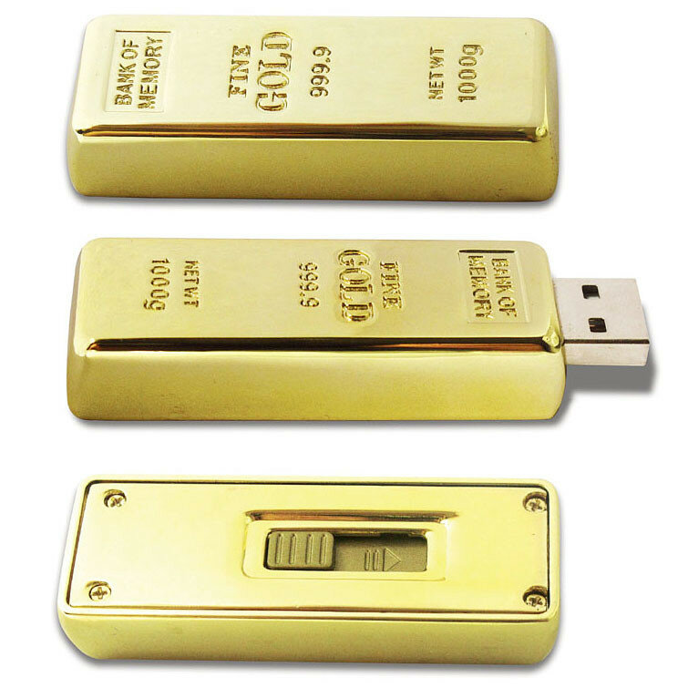 Флешка USB-накопитель в виде слитка золота 4 Гб