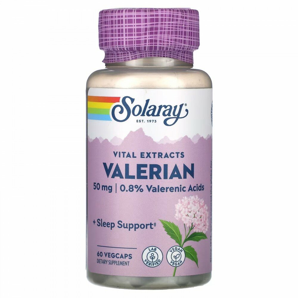 Solaray Vital Extracts Valerian 50 mg 60 VegCaps