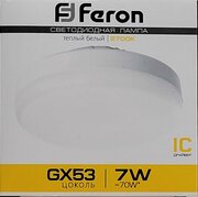 Лампа светодиодная Feron GX53 7W 2700K Таблетка Матовая LB-451 25831