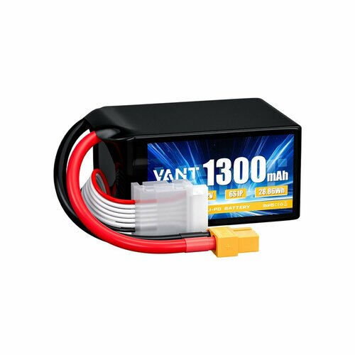 Аккумулятор LiPo Vant - 22.2В 1300мАч 120C (6S, разъём XT60), с графеном, 226 грамм