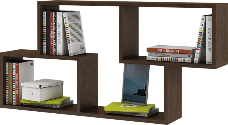 фото Полка настенная |. Полка для книг 97х18х60см |Дуб золотой