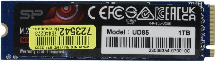 Накопитель SSD M.2 Silicon Power 1.0TB UD85 (SP01KGBP44UD8505) - фото №10