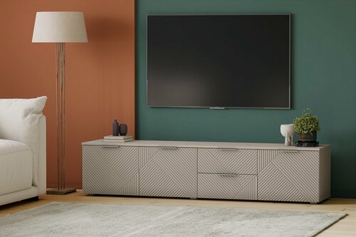 Изображение товара Тумба под МебельЛэнд24 ТВ Салерно NEW 1 Кашемир 197x42x43 бежевый