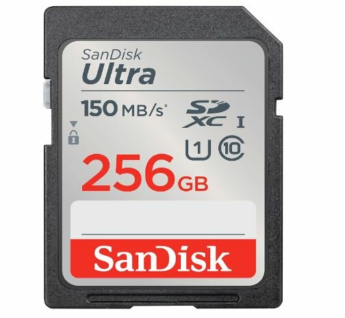 Карта памяти SanDisk 256GB Ultra SDXC UHS-I Memory Card - Up to 150MB