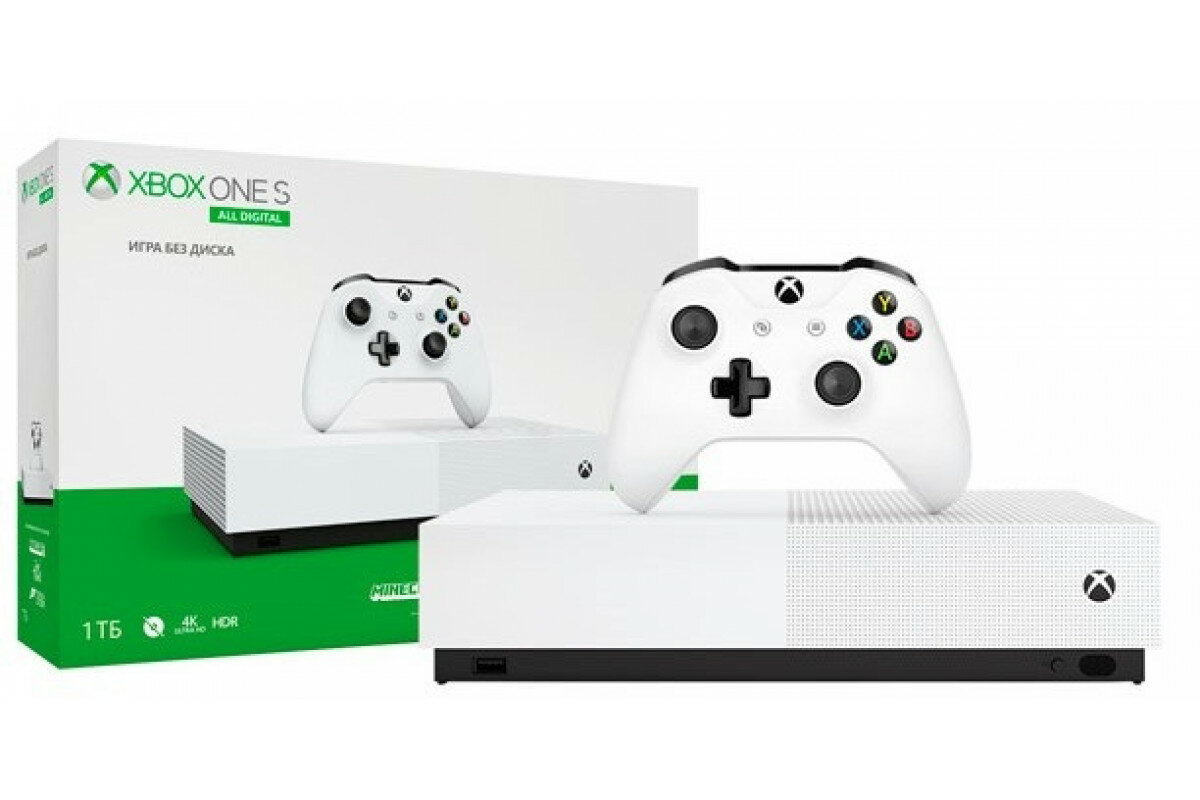 Игровая приставка Microsoft Xbox One S 512 ГБ HDD, Белый
