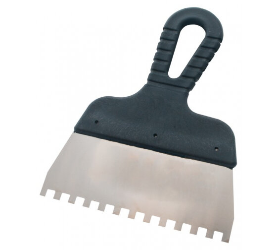 фото Шпатель СОЮЗ 150мм нержавеющая сталь, зуб 8х8мм, пластиковая рукоять 8051-45-150-8FC