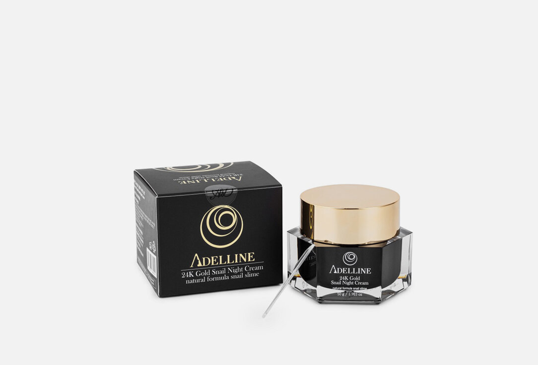 Ночной крем с коллоидным золотом и слизью улитки Adelline, 24K Gold Snail Night Cream 50мл