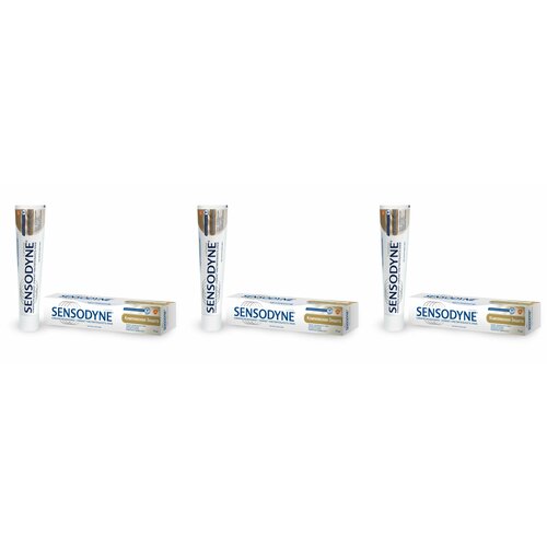 Sensodyne Зубная паста комплексная защита, 75мл, 3 шт зубная щетка sensodyne восстановление и защита 60000000109511