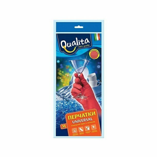 Qualita Перчатки Universal, размер M, 3 пары