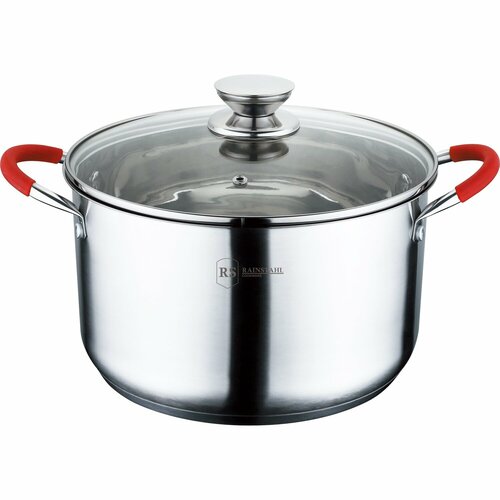 Кастрюля Rainstahl со стеклянной крышкой, 6,5 л