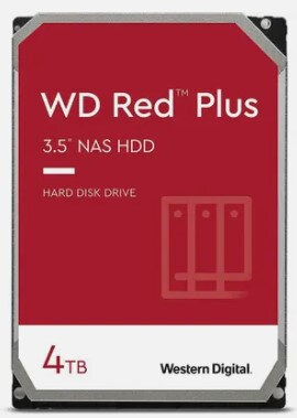 Жесткий диск 3.5" Western Digital WD Red Plus 4 ТБ, SATA III, 256 Mb, 5400 rpm (WD40EFPX)