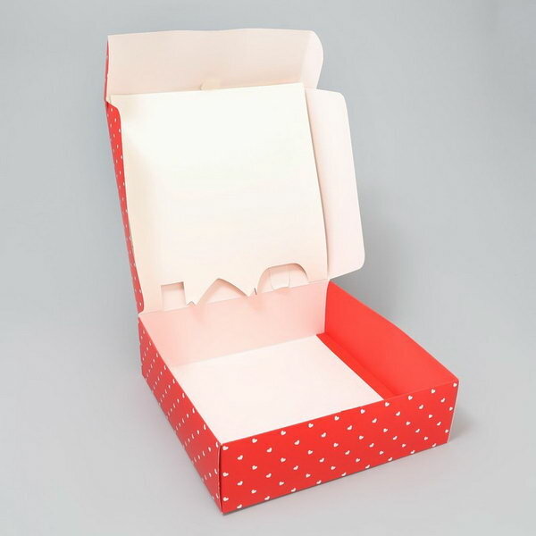 Коробка подарочная складная, упаковка, "Любовь", 26 x 26 x 8 см
