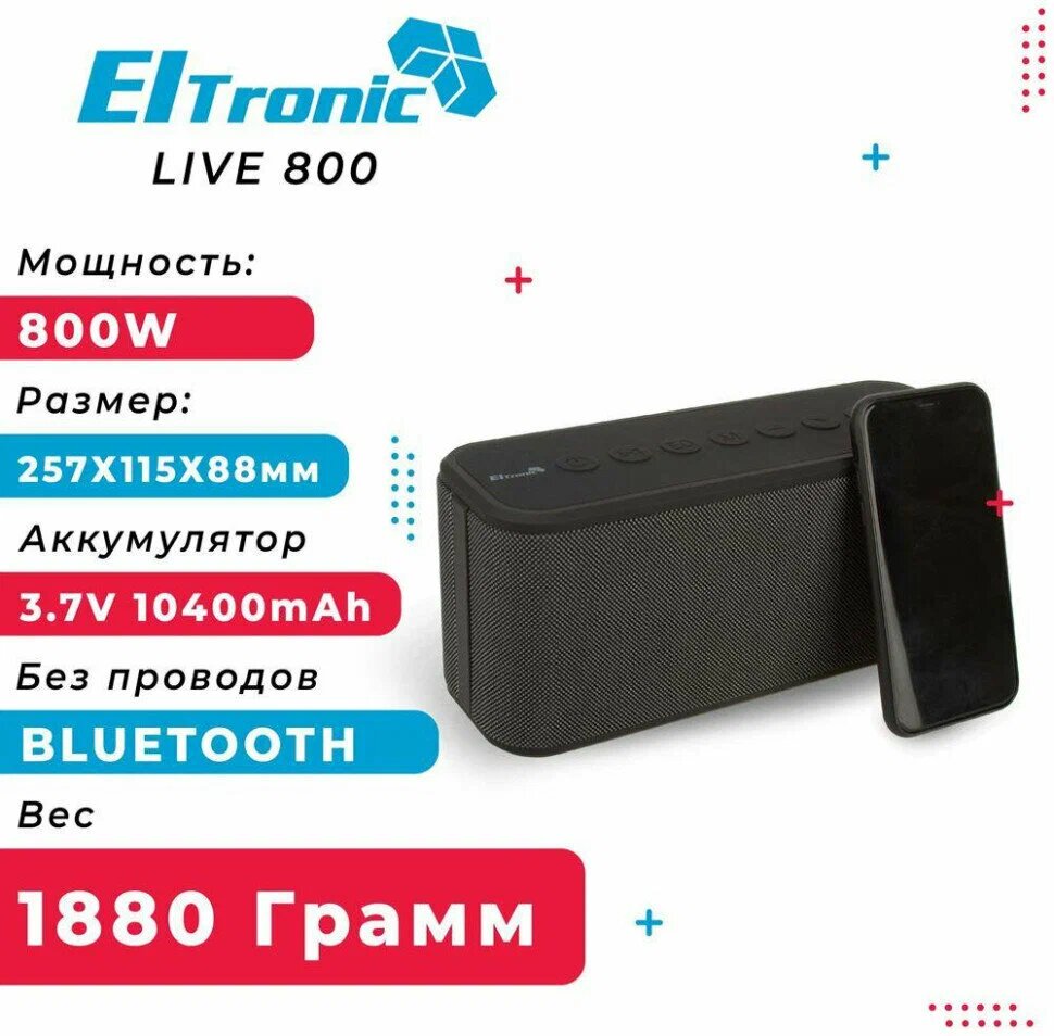 Портативная акустика Eltronic 20-74 LIVE (черный)