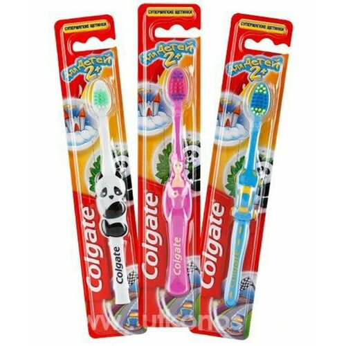 Colgate Зубная щетка Детская 2+ супермягкая, 3 шт