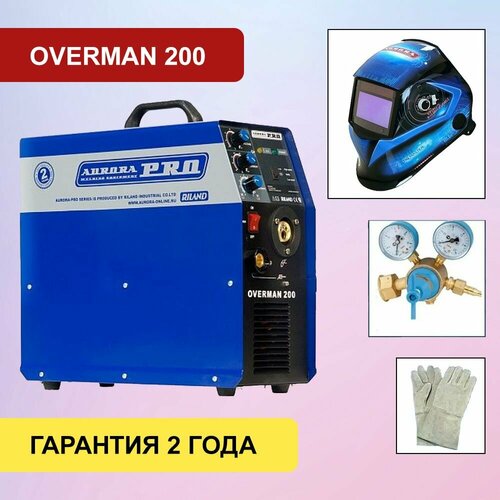 Полуавтомат инвертор OVERMAN 200 Mosfet AuroraPRO маска Аврора SUN-7 Tig Master редуктор краги 57950₽