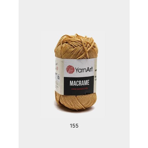 шнур для макраме хлопковый 4мм 100м 2 штуки Пряжа YarnArt Macrame, Цвет: Золотой