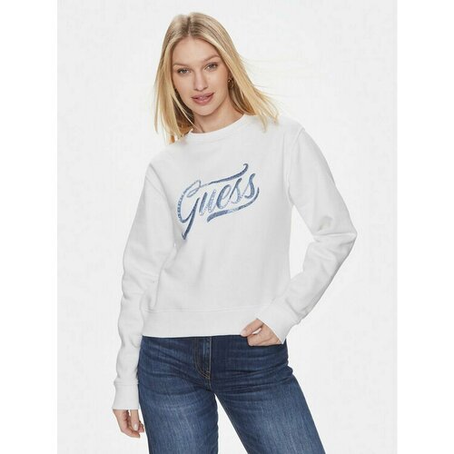 Свитшот GUESS, размер L [INT], белый