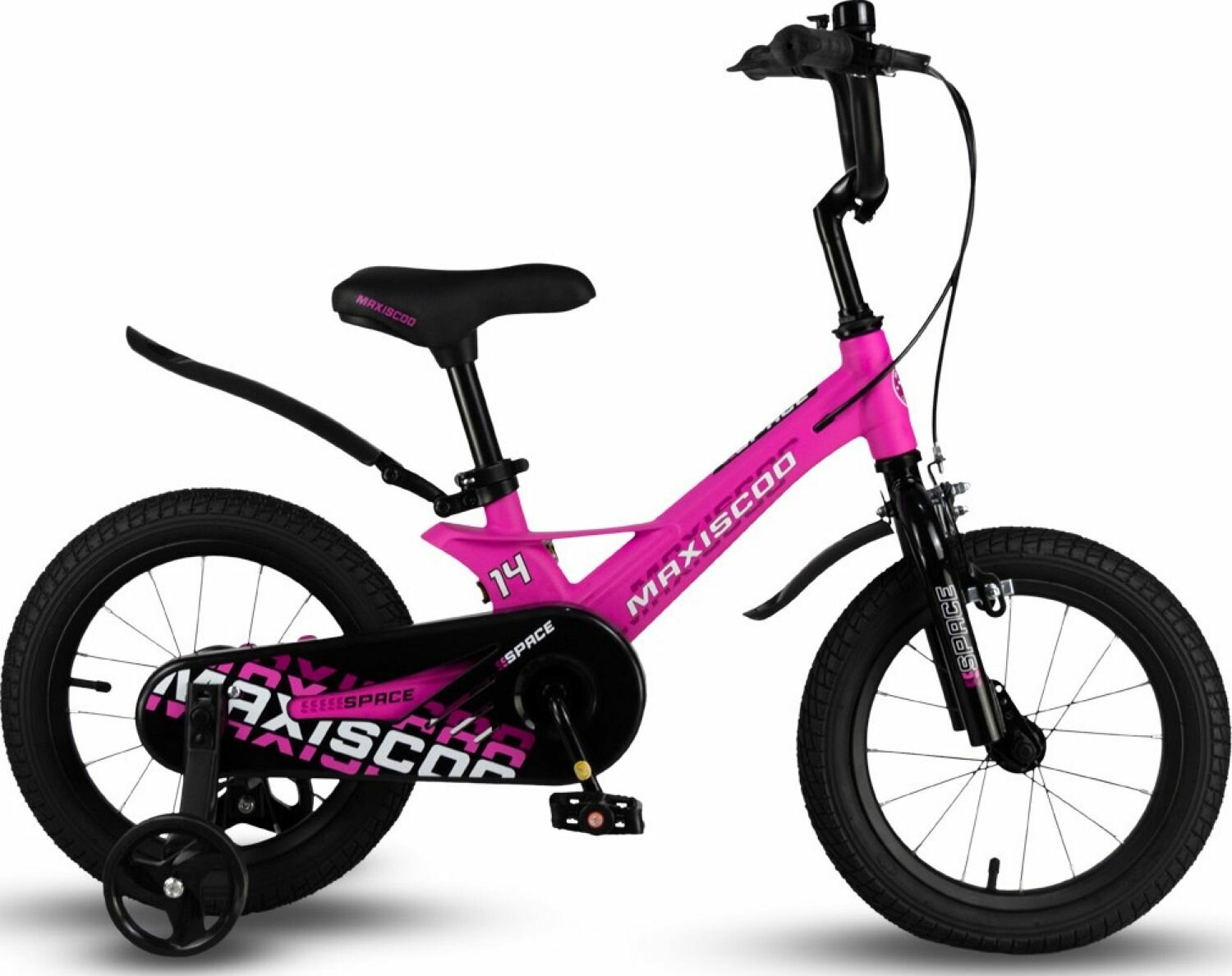 Велосипед Maxiscoo Space Стандарт 14" (2024) (Велосипед Maxiscoo SPACE Стандарт 14" (2024), Ультра-Розовый Матовый, MSC-S1432)