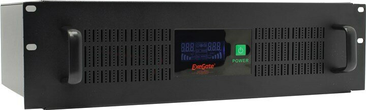 Источник бесперебойного питания Exegate EP270874RUS 1500VA/900W, LCD, AVR, 3 евророзетки, RJ45/11, USB, 3U, b - фото №7