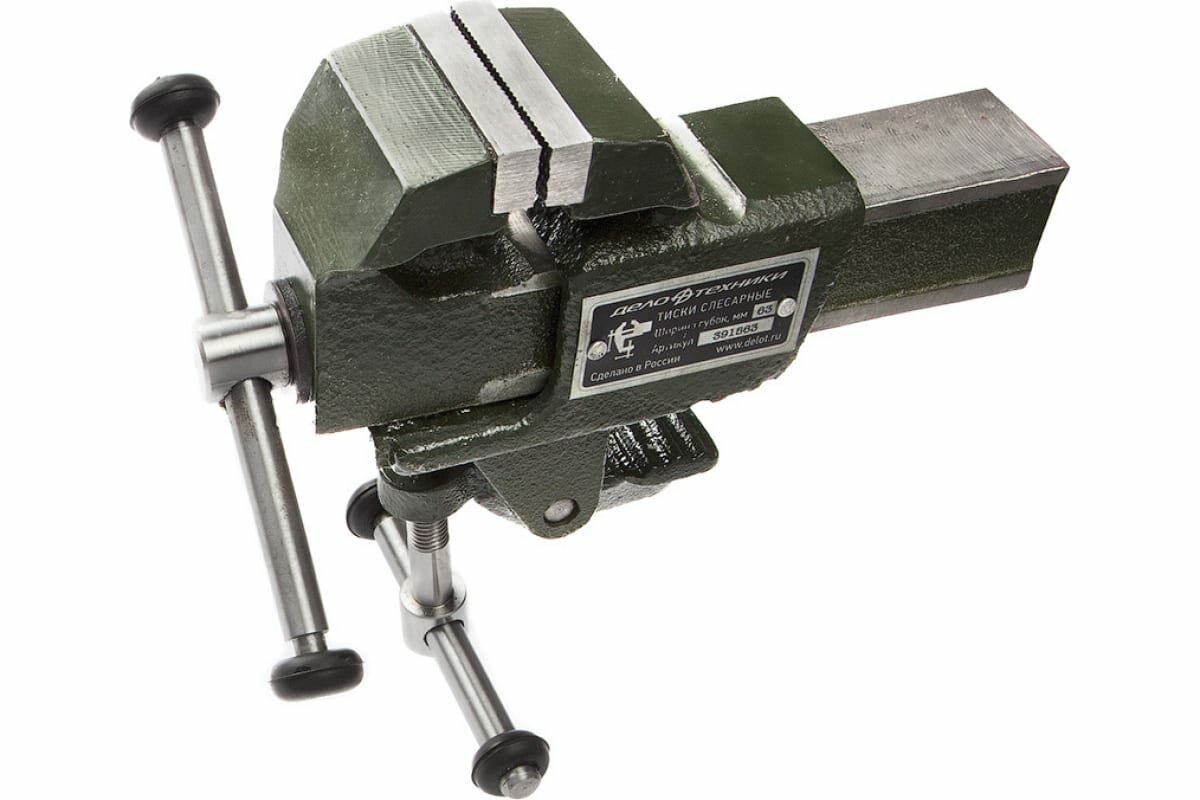 фото Тиски с винтовым креплением тссн-63-с, дело техники 391563 (1 шт.)