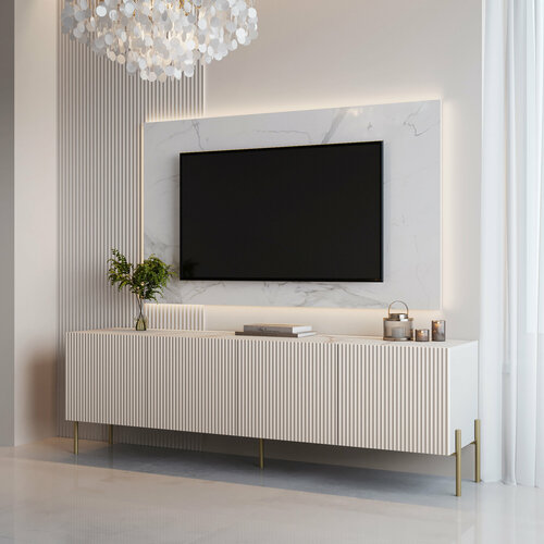 Тумба под ТВ Сканди Puzzlemebel для ТВ до 80 дюймов Селлин бежевый 27290₽