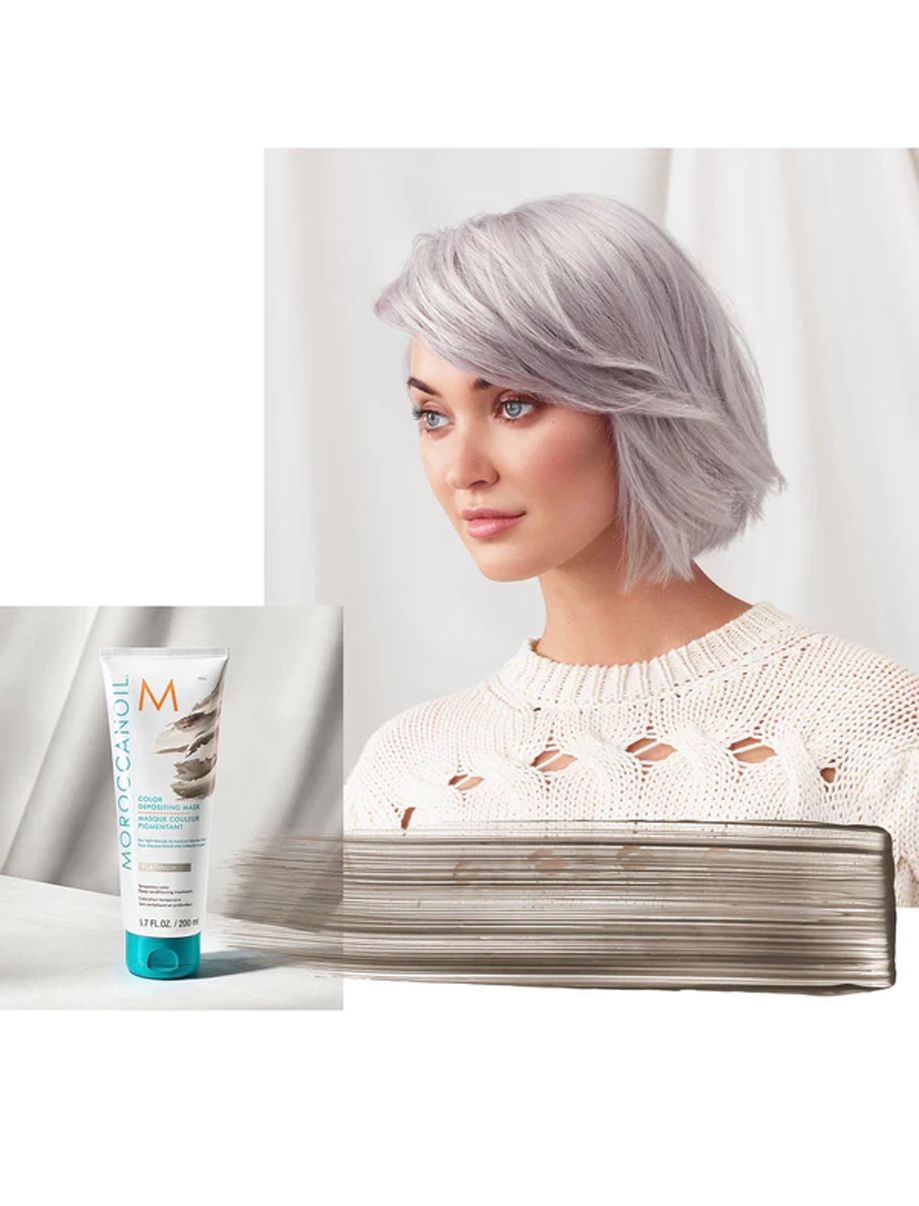 Moroccanoil Тонирующая маска для волос Depositing Mask тон Platinum 30 мл (Moroccanoil, ) - фото №18