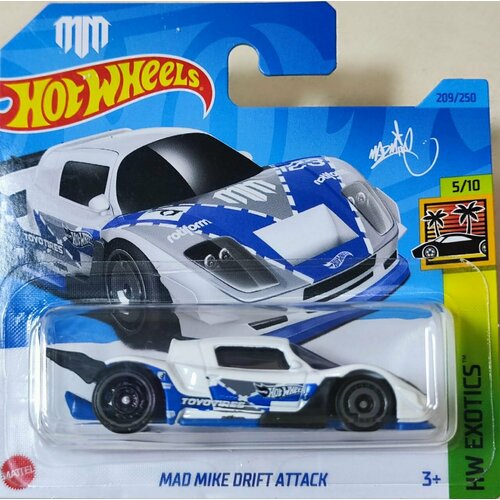 Hot Wheels Машинка базовой коллекции MAD MIKE DRIFT ATTACK белая 5785/HKG58