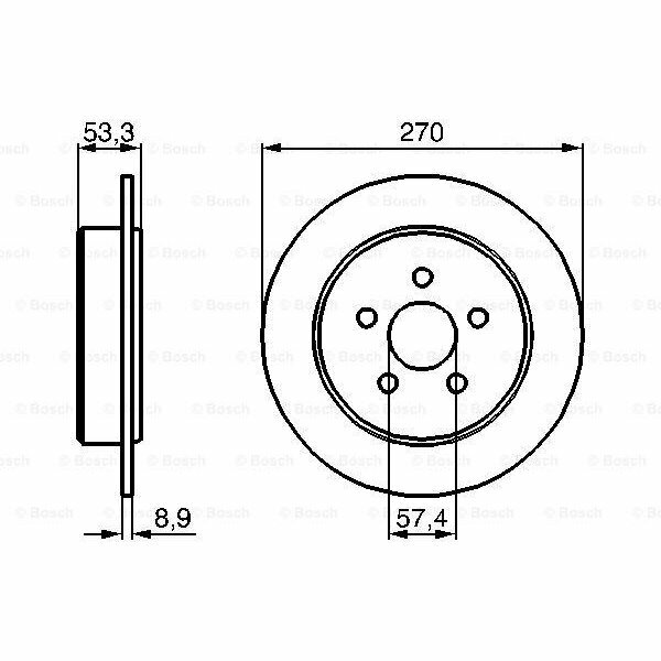 Тормозной диск Bosch - фото №9