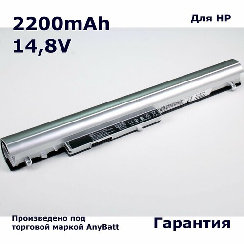 Аккумулятор AnyBatt 2200mAh, для HP- Pavilion 15-n257sr 15-n068sr 15-n200 15-n214sr 15-n268sr 355 G2 (J4T00EA) 15-n263sr аккумулятор oem совместимый с hstnn yb5m la04 для ноутбука hp pavilion 14 15 14 4v 4400mah черный с серебристым