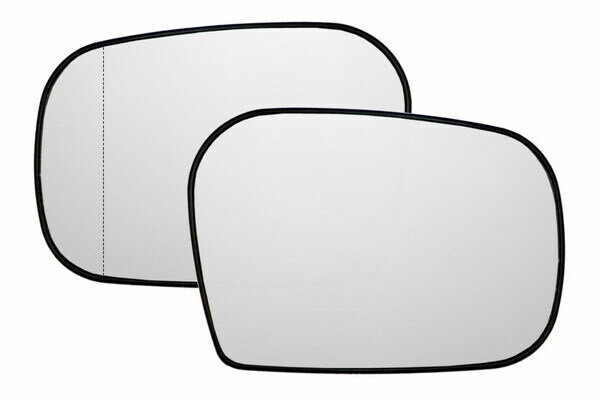 Комплект зеркальных элементов ВАЗ 2123 Нива Шевроле Chevrolet (Круглое крепление) с обогревом, левым асферическим и правым сферическим противоослепляющими отражателями нейтрального тона.
