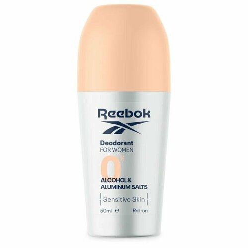 REEBOK Дезодорант Sensitive Skin с экстрактом ромашки и маслом чайного дерева, без спирта и солей алюминия, 50 мл (из Финляндии)