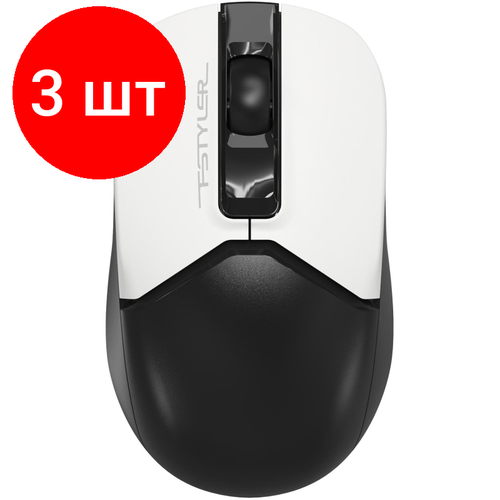 Комплект 3 штук, Мышь компьютерная A4Tech Fstyler (FG12 Panda) белый/черн оптич/1200dpi/3but мышь a4tech fstyler fm12 panda