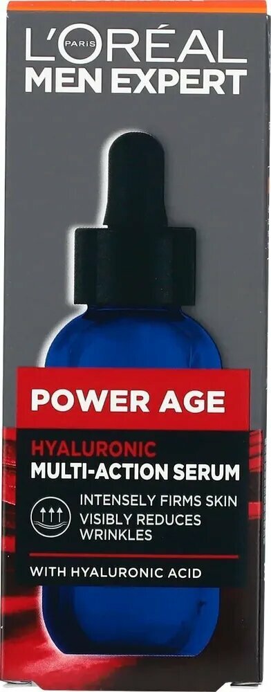 Сыворотка для лица LOREAL MEN EXPERT POWER AGE с гиалуроновой кислотой 30 мл (из Эстонии)