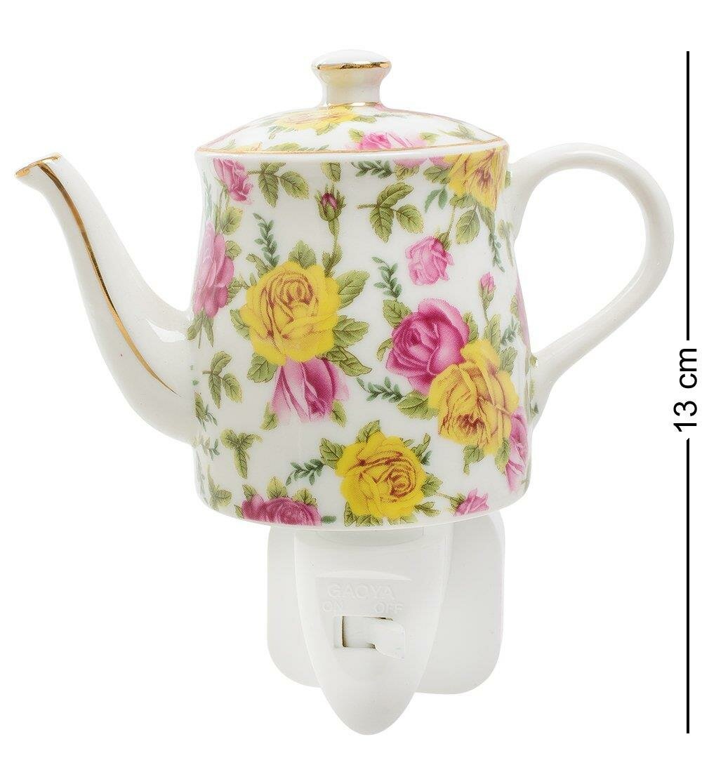 фото Светильник Чайник с розами