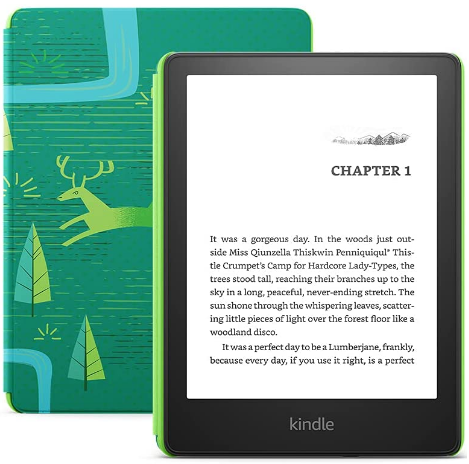 Электронная книга Amazon Kindle Paperwhite 2021 Kids Edition 16 ГБ Emerald Forest