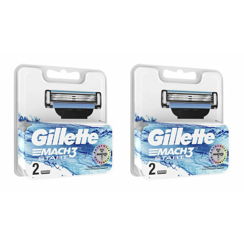 Сменные кассеты Gillette, Mach-3 Start, 2 шт, 2 уп.