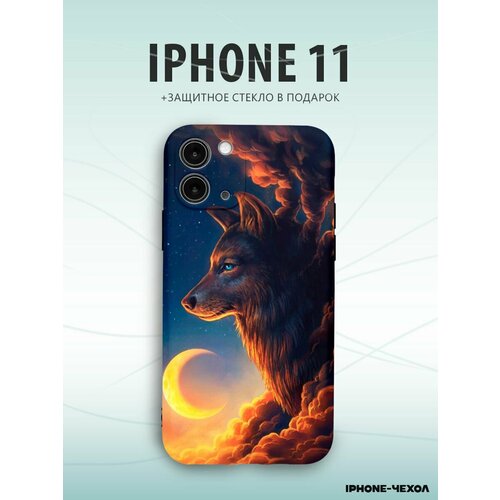 Чехол Iphone 11 волк луна