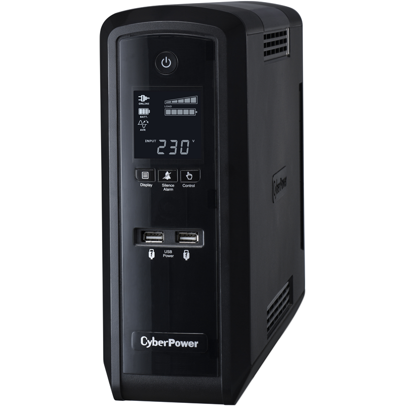 CyberPower CP1500EPFCLCD ИБП {Line-Interactive, Tower, 1500VA/900W USB/RS-232/RJ11/45/USB charger A (3+3 EURO)}