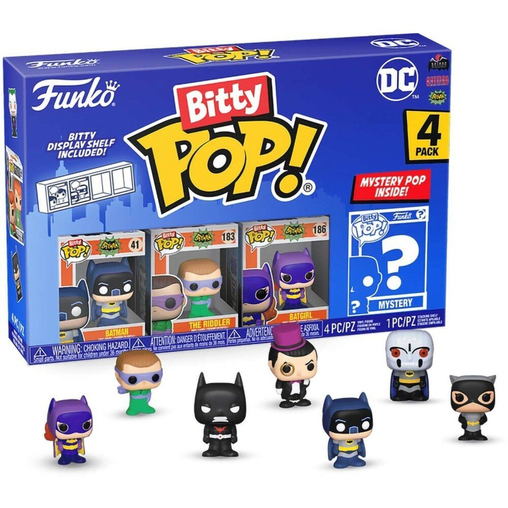 Набор фигурок Funko DC Comics - Bitty Pop! - Batman / The Riddler / Batgirl / Mystery 71314