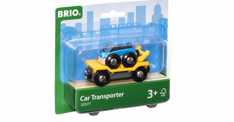 BRIO 33577 Вагон - автоплатформа с машинкой