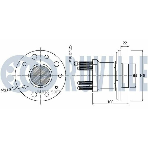 RUVILLE 220810 Подшипник-ступица OPEL Astra G Coupe 2.0 2.0 DTI Zafira A T.T.