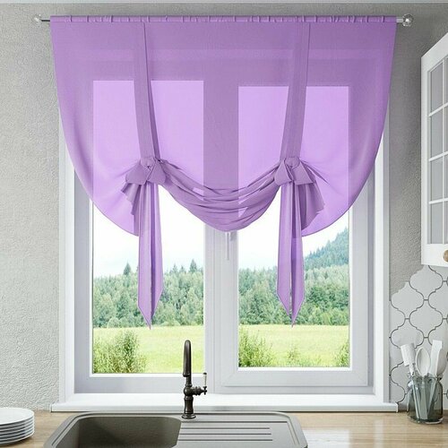Штора Селена сиреневая 900₽