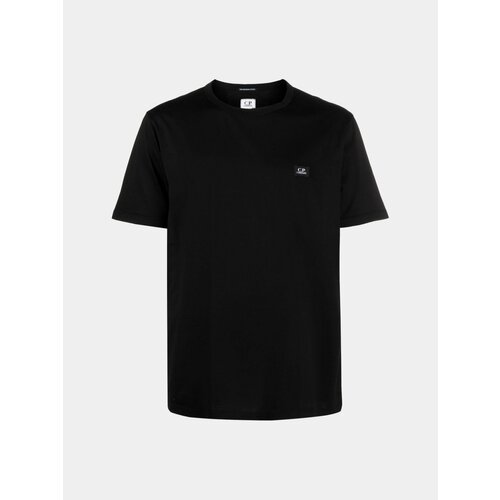 футболка c p company размер xxl черный Футболка C.P. Company Logo Patch Cotton, размер XXL, черный