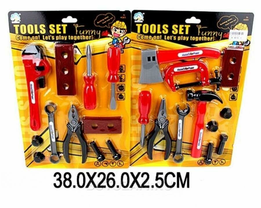 Игровые инструменты КНР "Funny Tool Set, 11 предметов, в блистере (918)